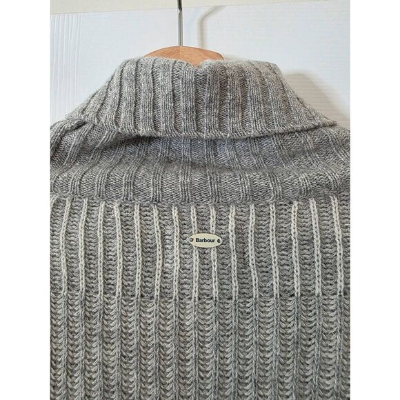 Barbour Grey Wool Poncho S - Picture 5 of 11